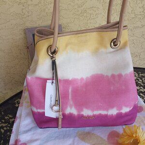 Calvin Klein Gabrianna reversible bucket bag with detachable wristlet